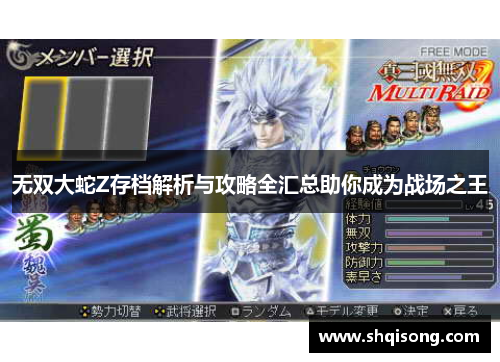 无双大蛇Z存档解析与攻略全汇总助你成为战场之王